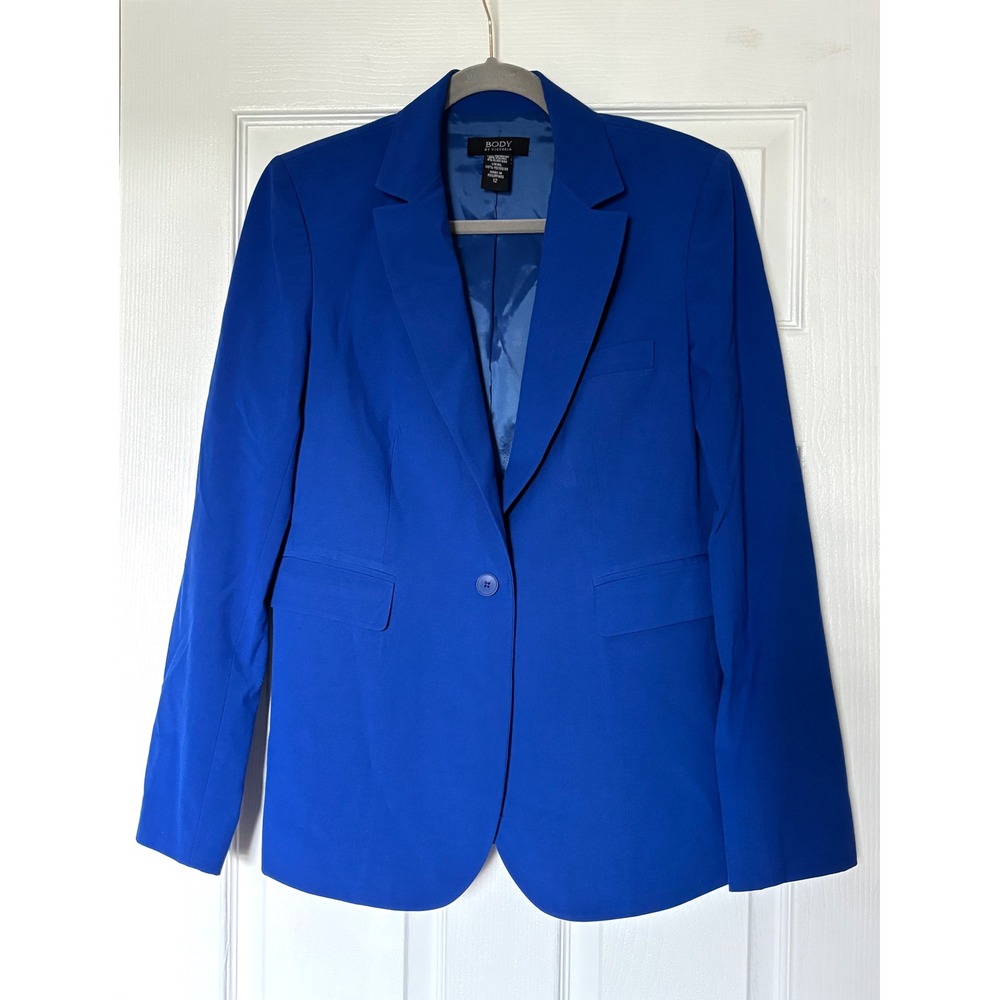 Body by Victoria Royal Blue Single Button Tailored Blazer Jacket Size 12